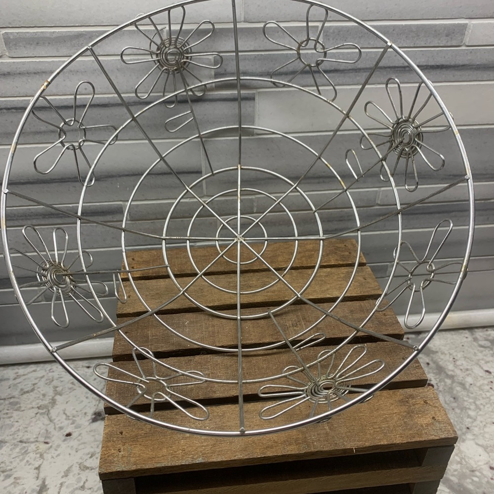 Silver Wire Chrome Bread Basket